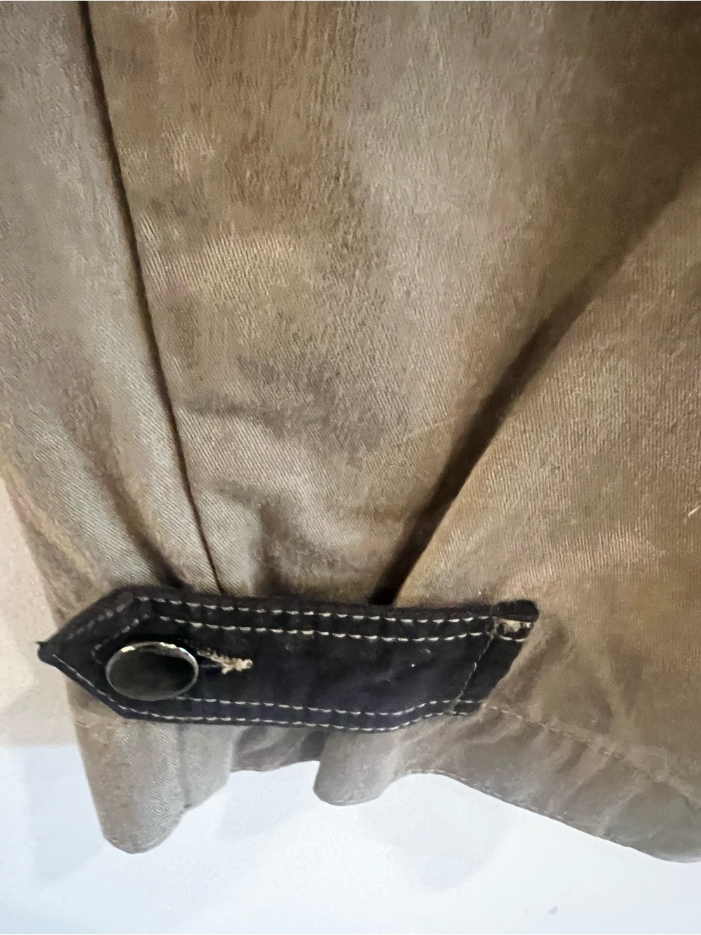 Khaki Utility Cargo Trousers with Black Contrast Panels - Picture 4 of 7